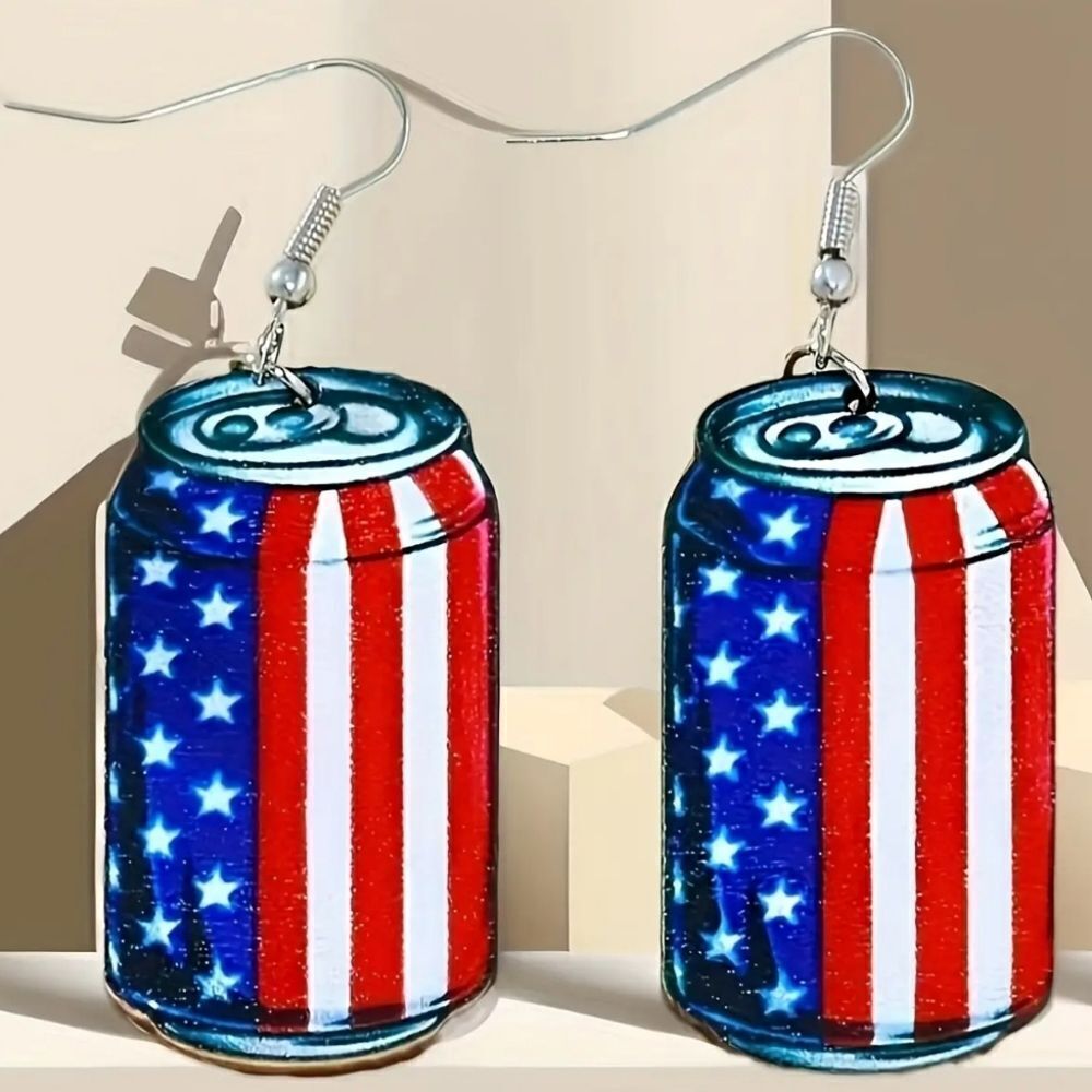 Vintage patriotic dangle earrings For Adults